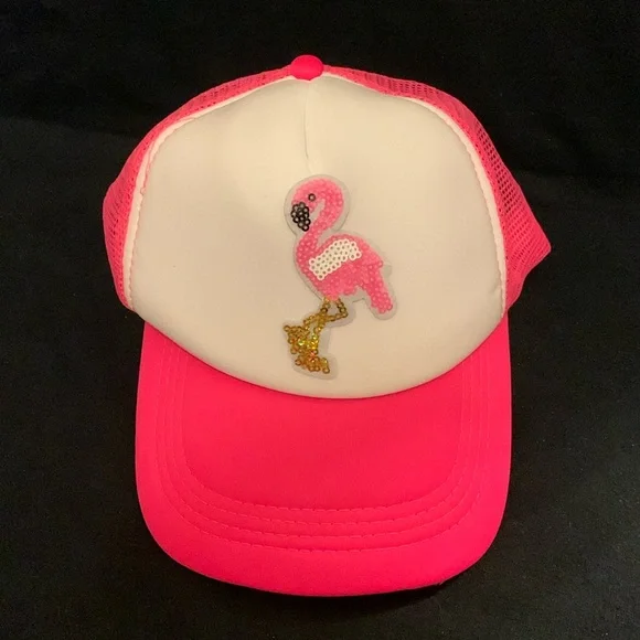 Accessories | Hot Pink Flamingo Sequin Embellished Trucker  display picture 3